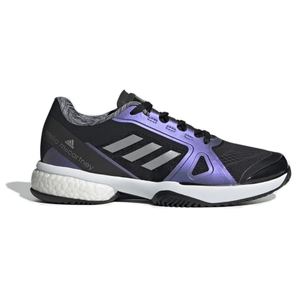 Adidas Women's Stella Court Tennis Shoe (Core Black/Silver Metallic