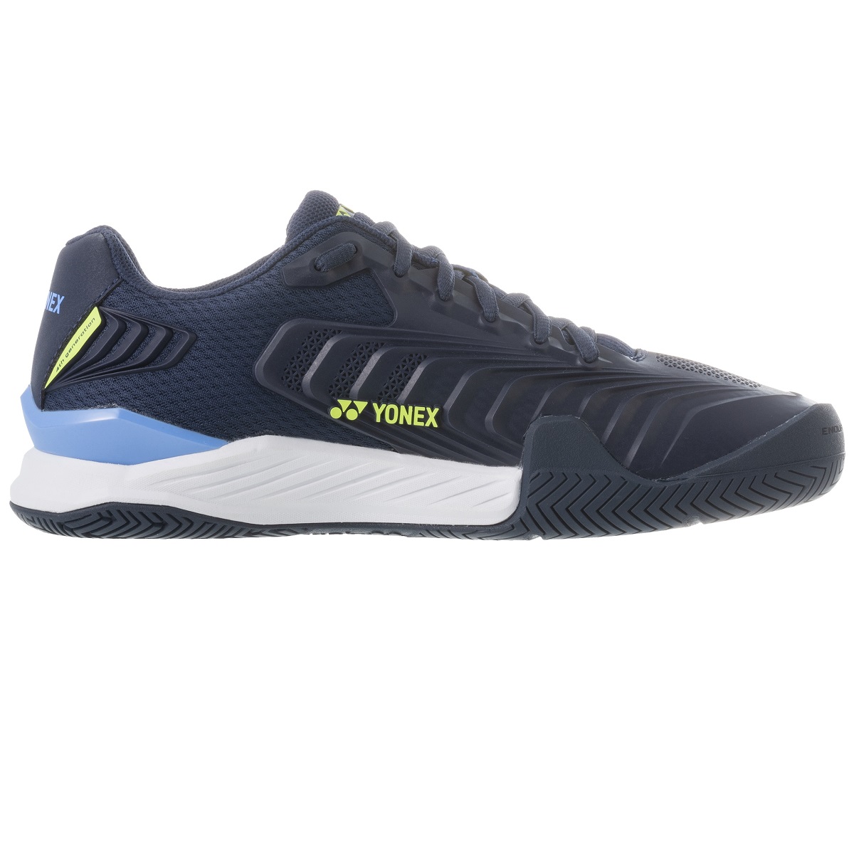 STE4NB Yonex Men's Power Cushion Eclipsion 4 Tennis Shoes (Navy Blue) Right