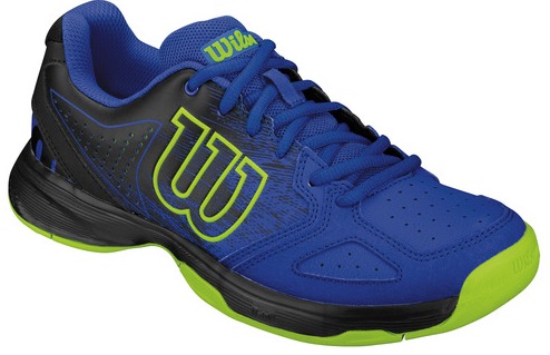 Wilson Kaos Comp Junior Tennis Shoes (Blue Iris/Black/Green)