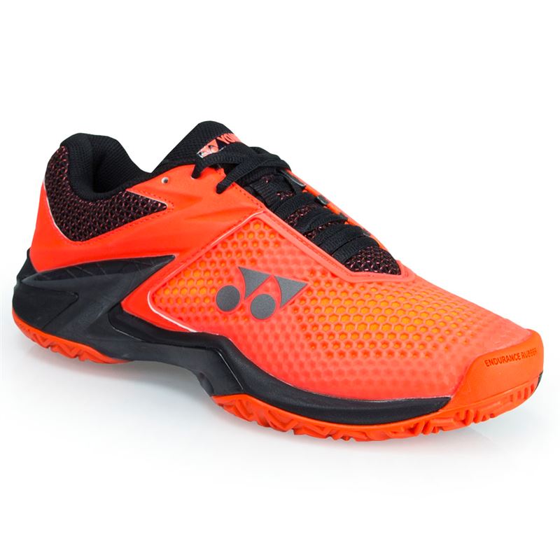 Yonex Men&amp;apos;s Power Cushion Eclipsion II Tennis Shoes (Orange/Black)