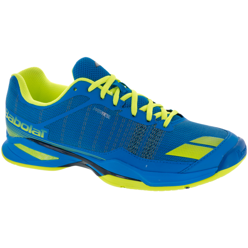 Babolat Men&amp;apos;s Jet Team All Court Tennis Shoes (Blue/Yellow)