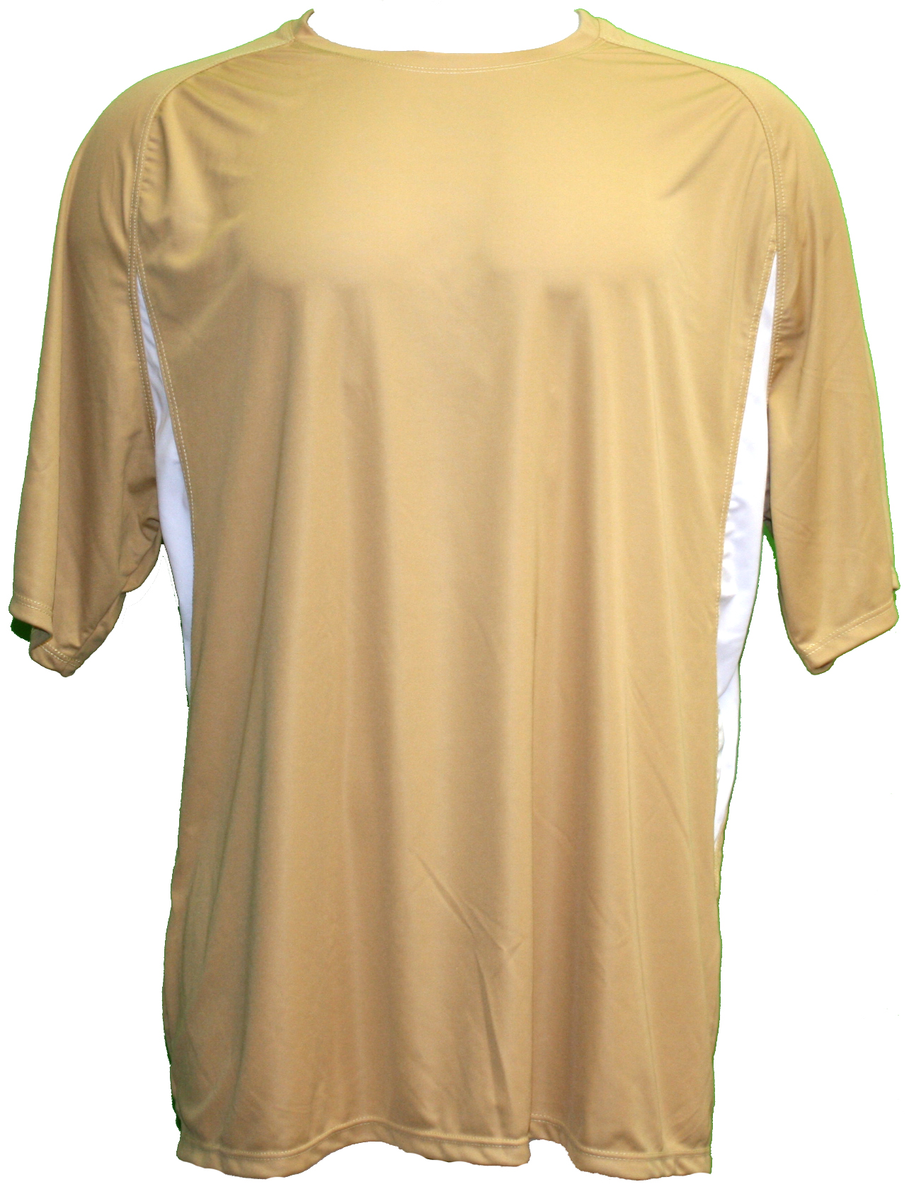 A4 Men's Performance Color Block Crew Shirt (Vegas Gold) CLOSEOUT