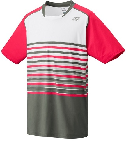 Yonex Men's Wawrinka Melourne Tennis Shirt (Pink/Grey)