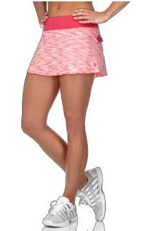 K-Swiss Women&amp;apos;s Deuce Tennis Skirt (Raspberry Yarn Dye/Raspberry)