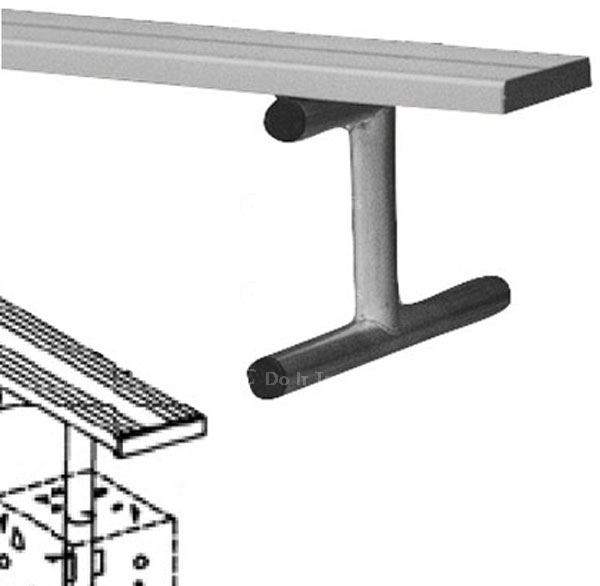 21' Permanent Bench w/o Back, #BEPD21