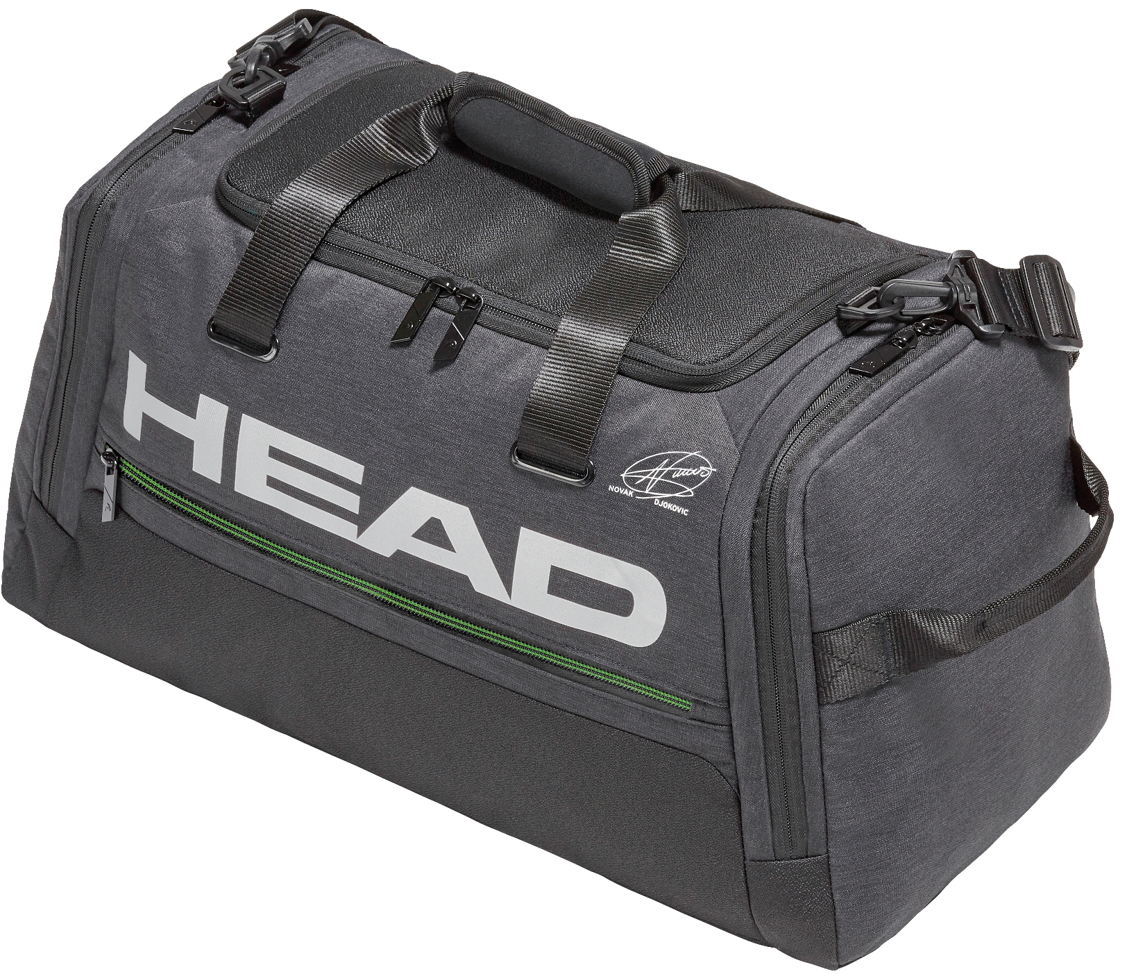 Head Djokovic Tennis Duffle (Dark Grey/Black) Do It Tennis