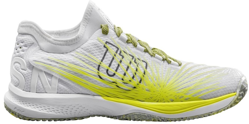 Wilson Men&amp;apos;s Kaos 2.0 SFT Tennis Shoes (White/Safety Yellow/Ebony)