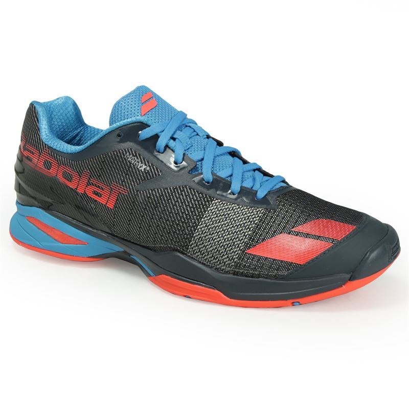 Babolat Men&amp;apos;s Jet All Court Tennis Shoes (Grey/Red/Blue)