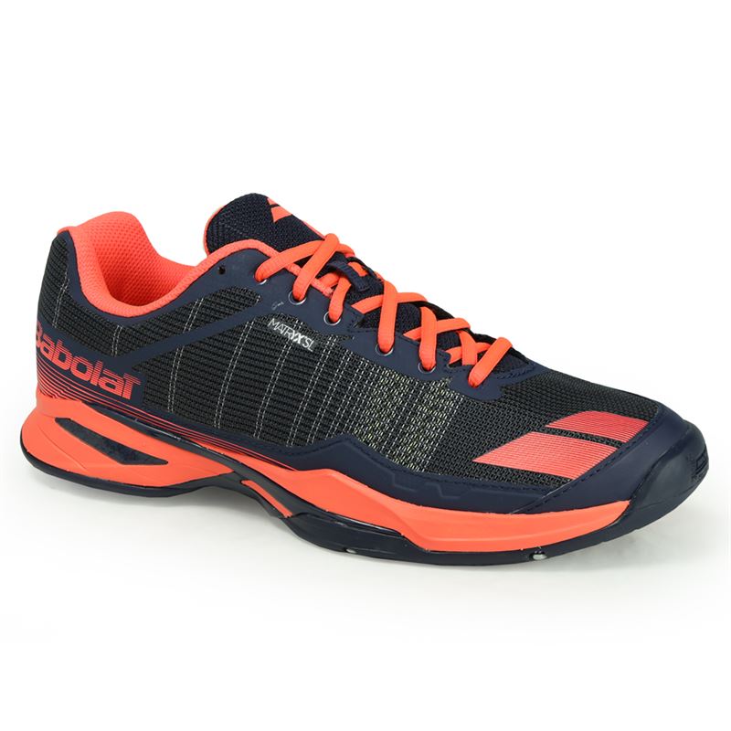 Babolat Men&apos;s Jet Team All Court Tennis Shoes (Blue/Red)