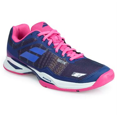 Babolat Women&amp;apos;s Jet Mach I AC Tennis Shoe (Estate Blue/Fandango Pink) 