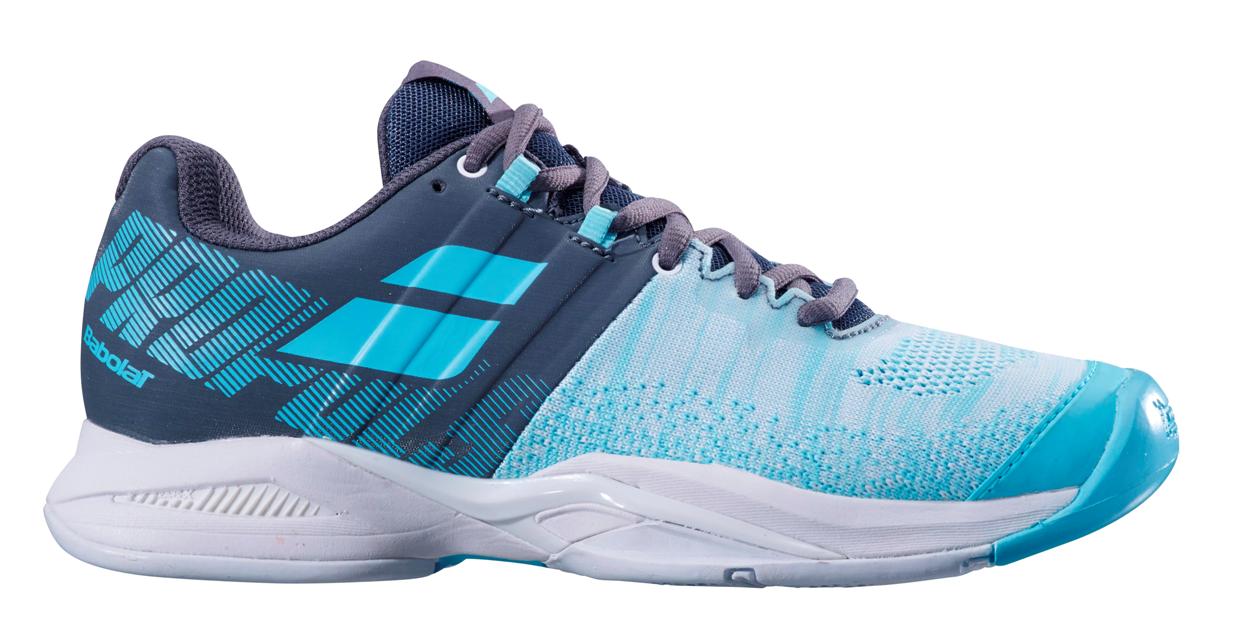 Babolat Women's Propulse Blast All Court Tennis Shoes (Grey/Blue Radiance)