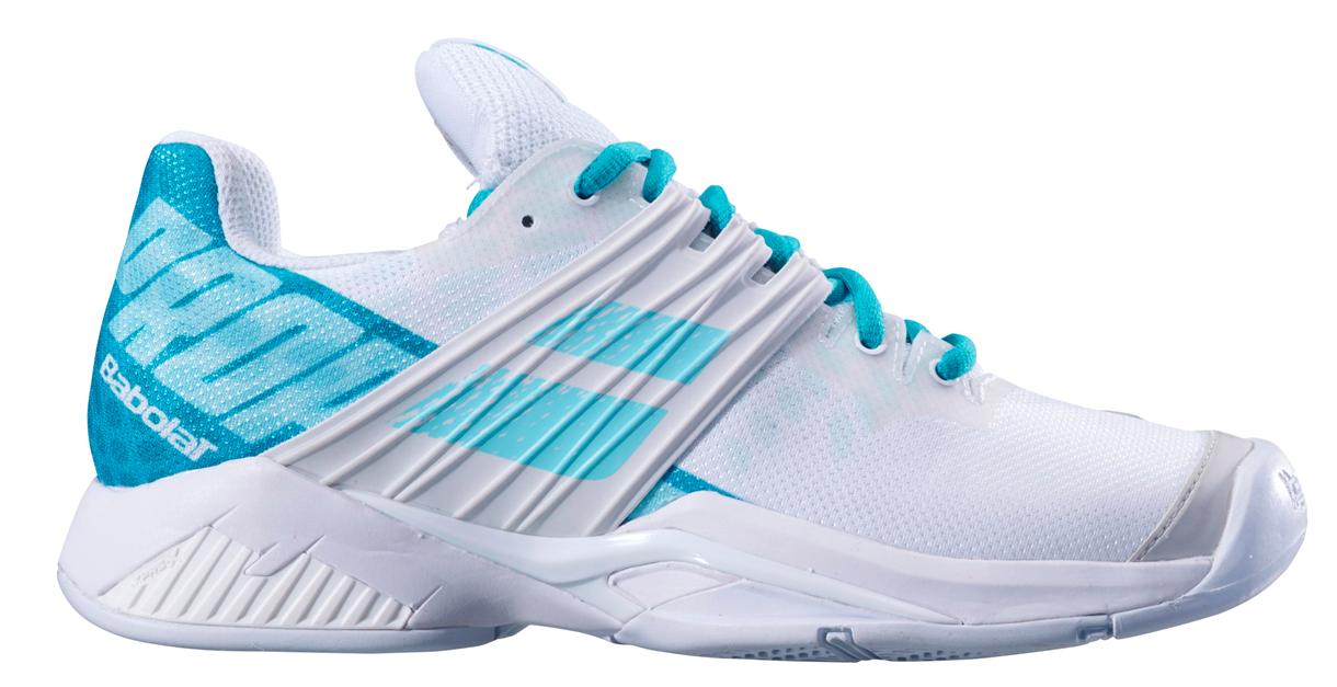 Babolat Women's Propulse Fury All Court Tennis Shoes (White/Mint Green)
