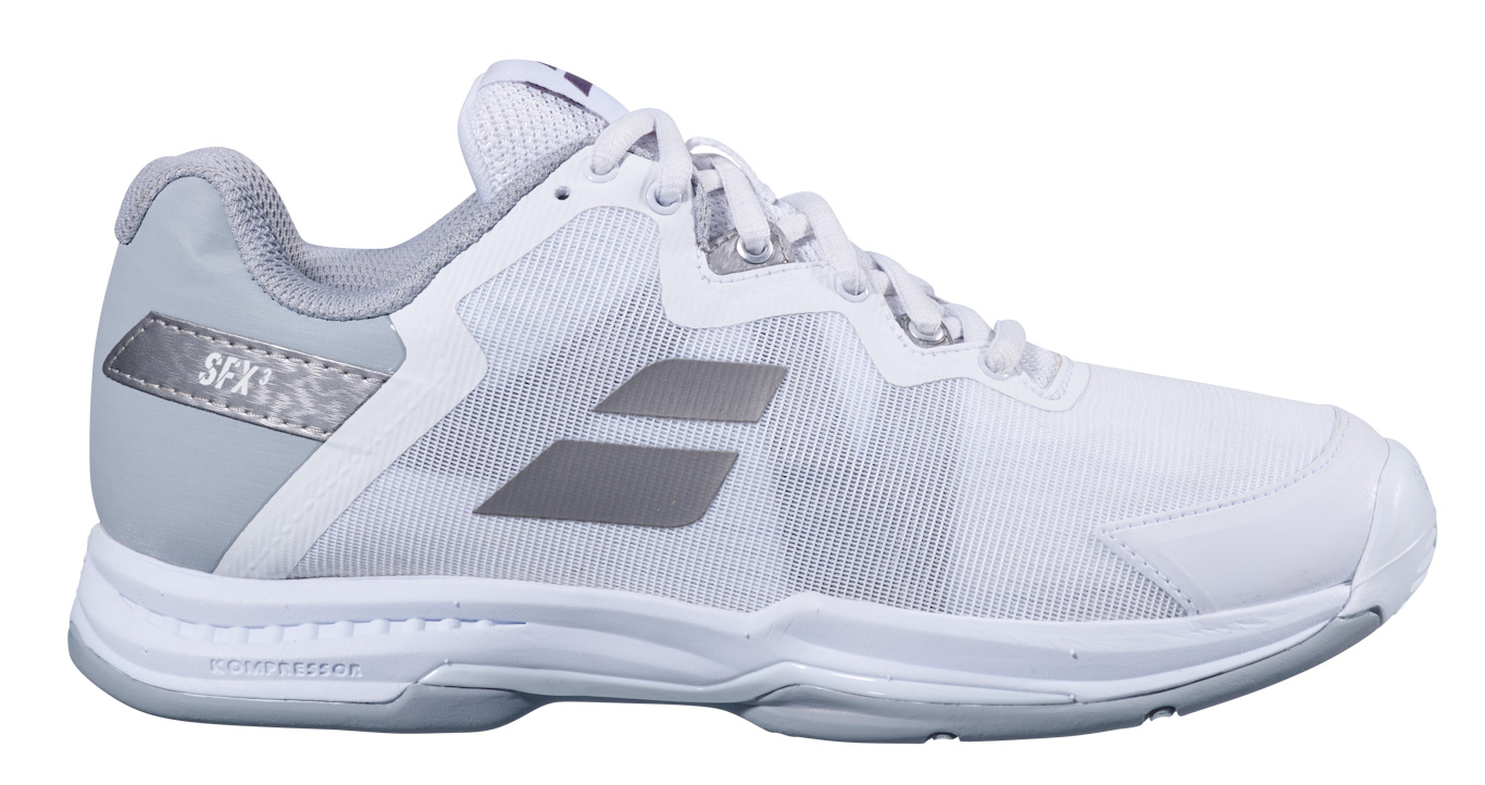 Babolat Women's SFX 3 All Court Tennis Shoes (White/Silver)
