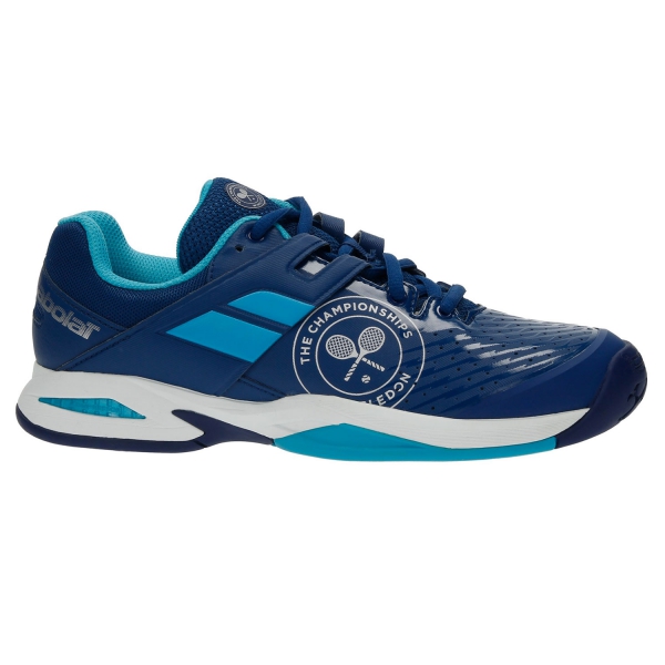 Babolat Junior Wimbledon Jet All Court Tennis Shoe (Dark Blue)