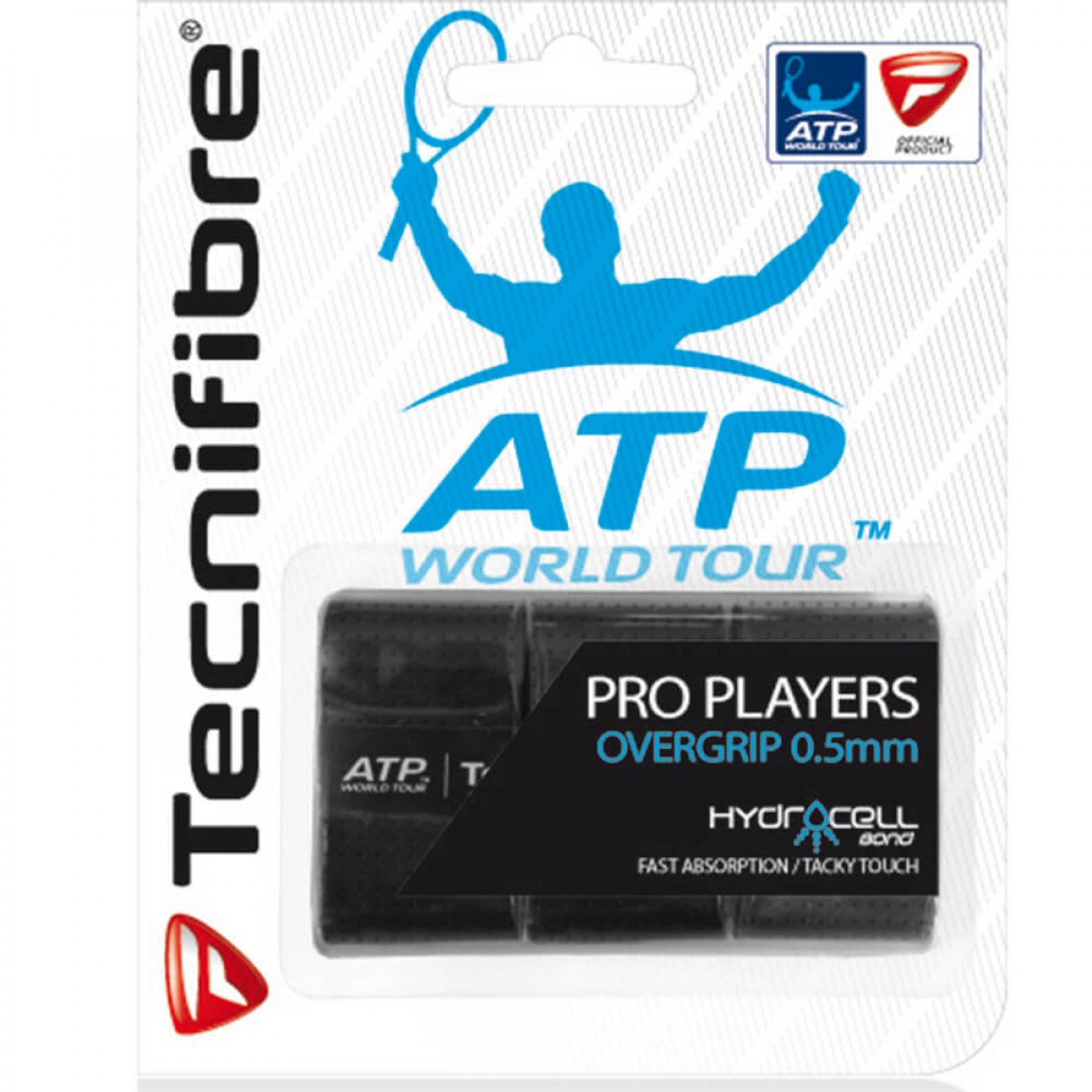 Tecnifibre Pro Players Overgrip 3 Pack (Black)