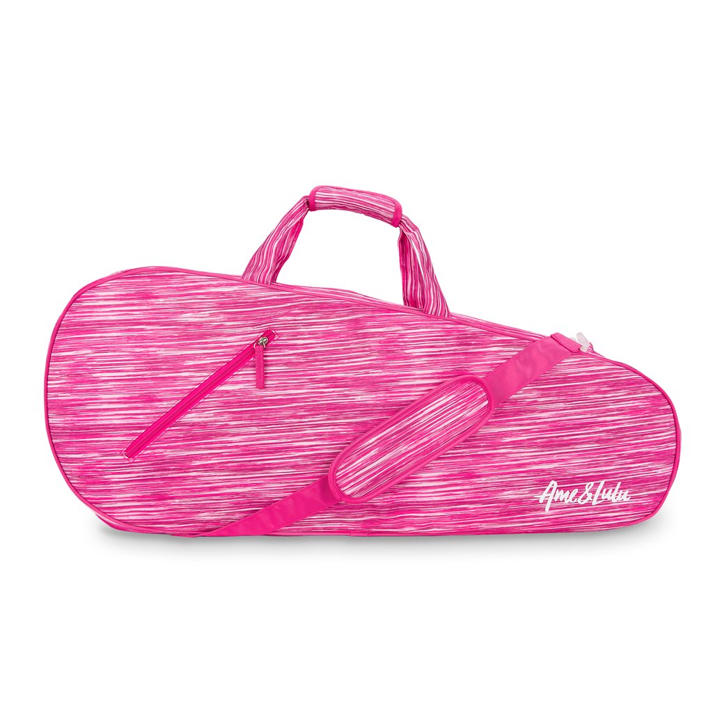 Ame &amp; Lulu 3 Racquet Tennis Bag (Pink Grunge)