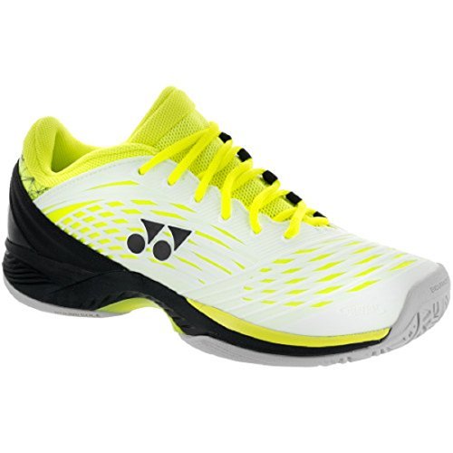 Yonex Men's Power Cushion Fusion Rev Tennis Shoes (White/Yellow)