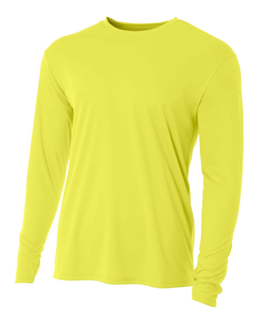 A4 Men&apos;s Performance Long Sleeve Crew (Safety Yellow)
