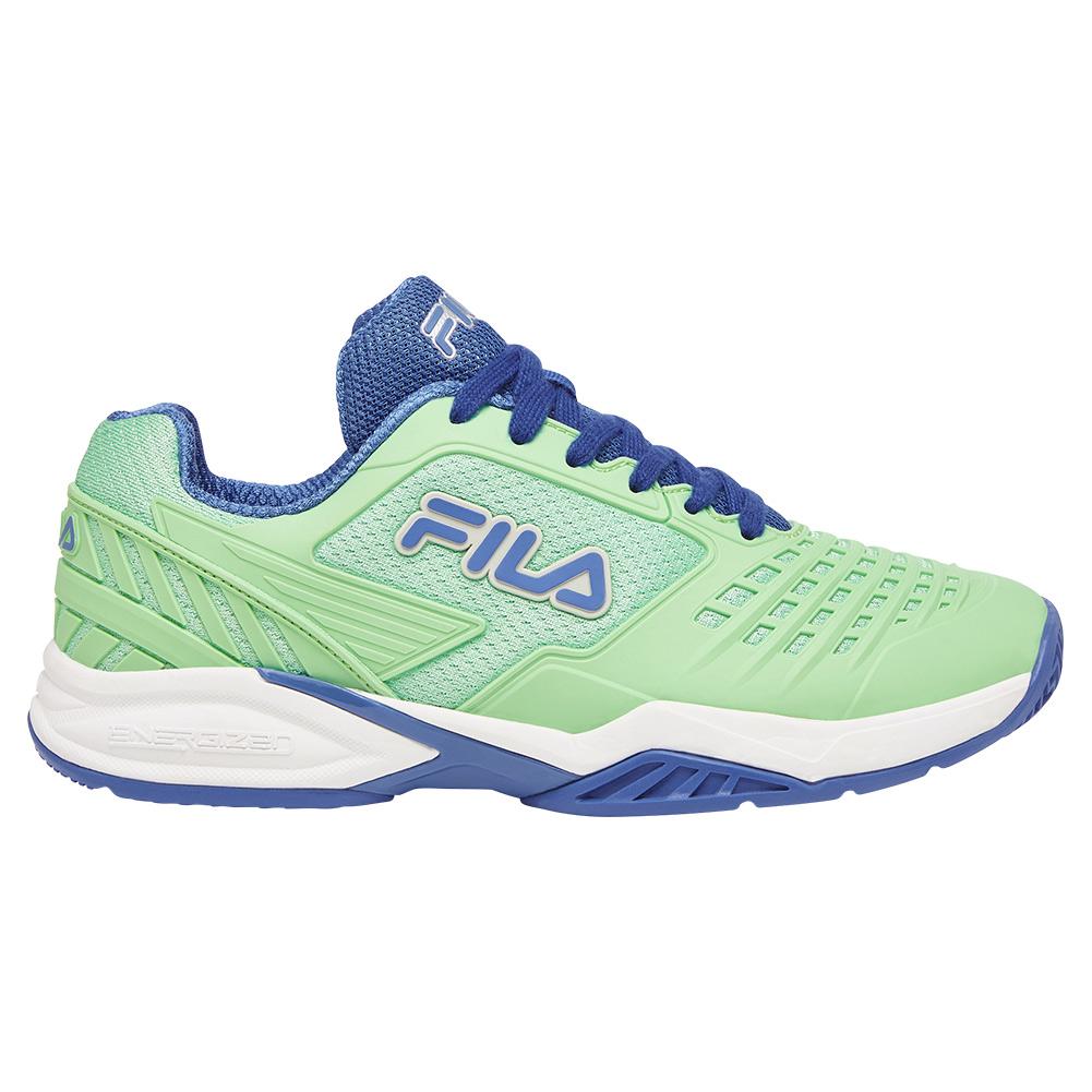 Fila Women&apos;s Axilus 2 Energized Tennis Shoes (Green Ash/Amparo Blue/White)