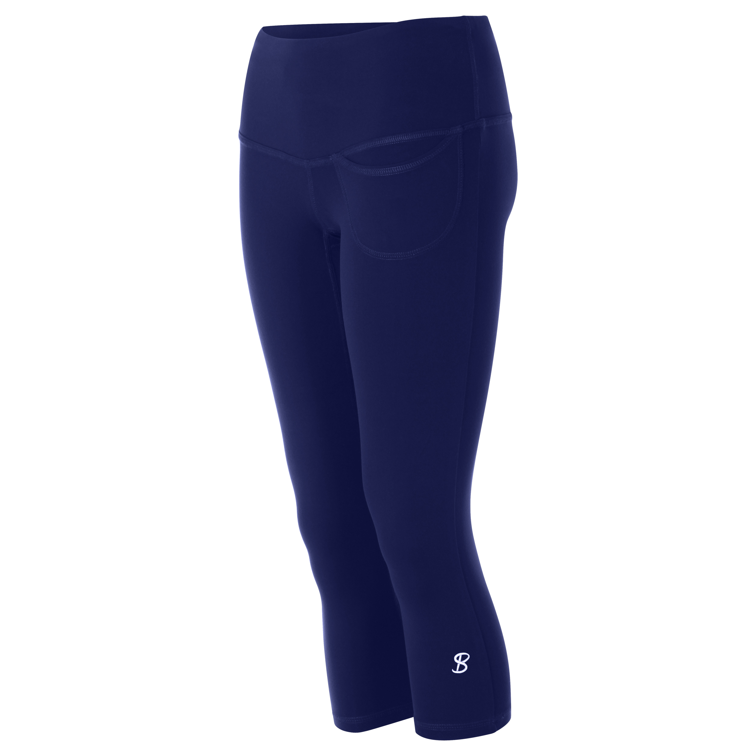 Sofibella Women's Pocket Capri Tennis Leggings (Navy) Do It Tennis