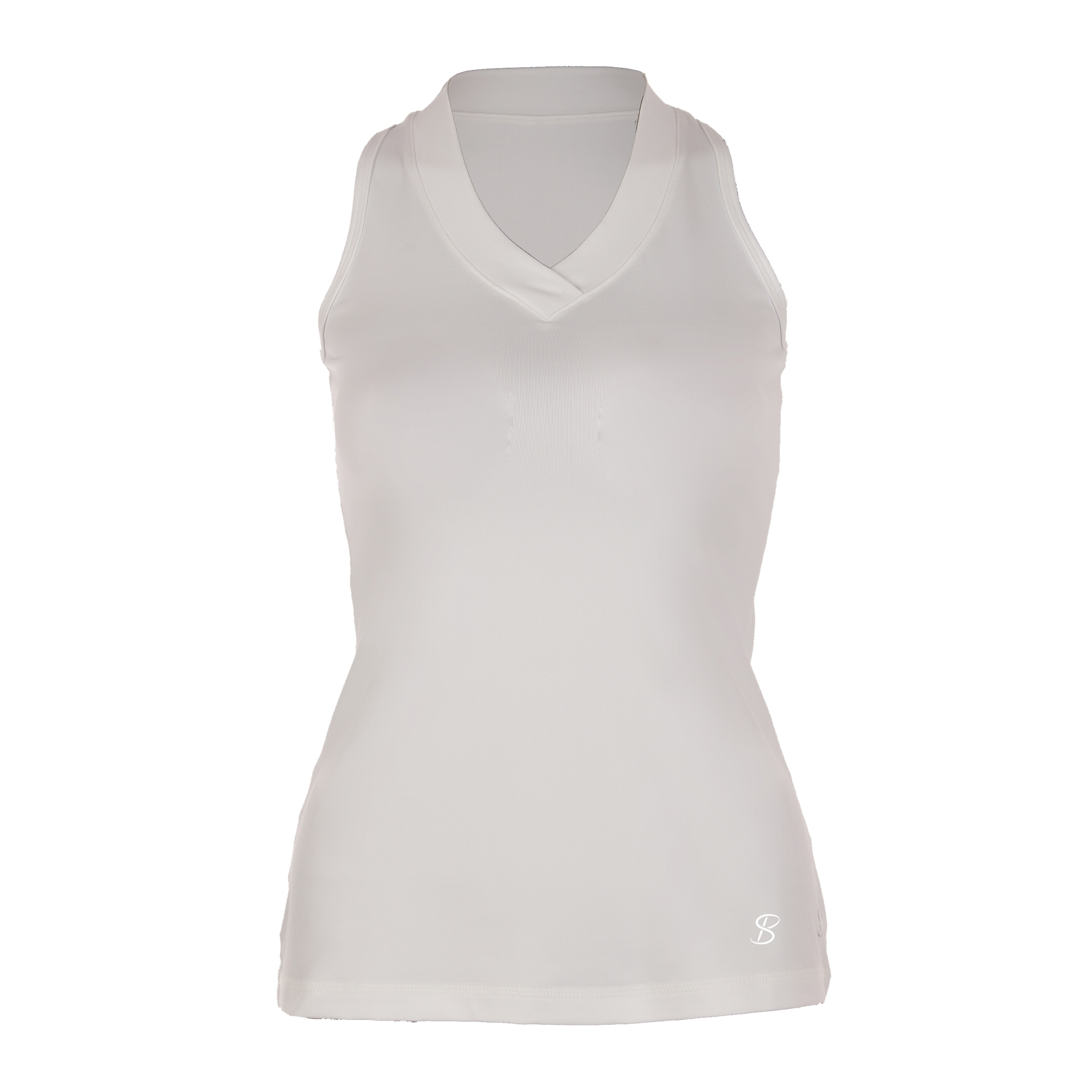 Sofibella Women's Athletic Racerback Tennis Top (White) Do It Tennis