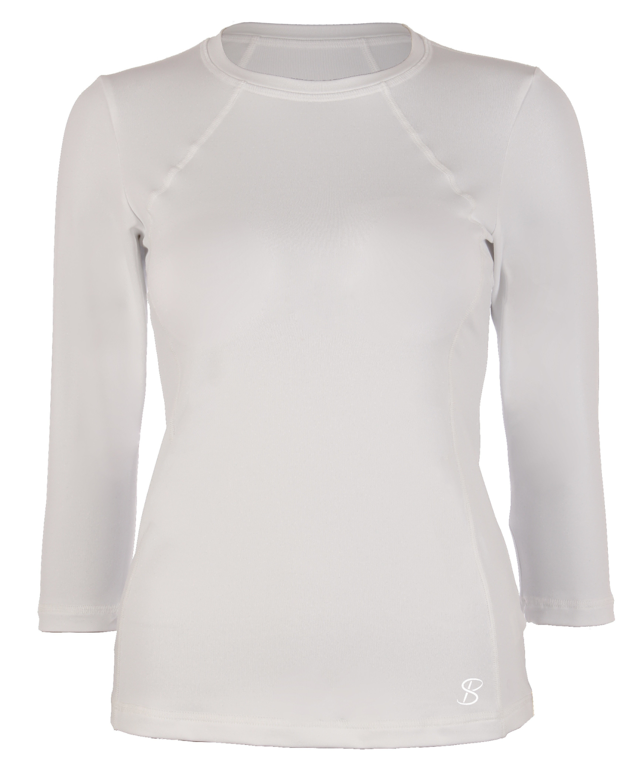 Sofibella Women&amp;apos;s Classic 3/4 Sleeve Tennis Top (White)