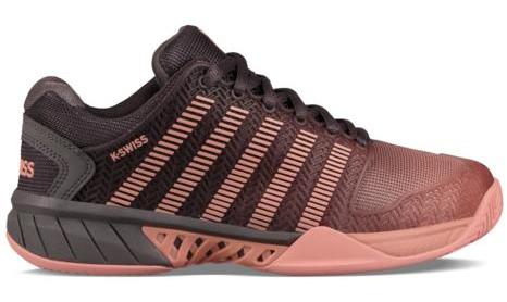 K-Swiss Women's Hypercourt Express Tennis Shoes (Plum Kitten/Coral Almond/White)
