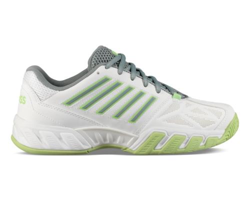 K-Swiss Women's Bigshot Light 3 Tennis Shoes (White/Paradise Green/Abyss)