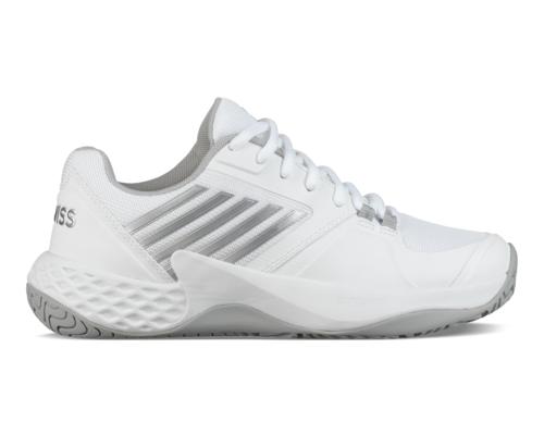 K-Swiss Women&amp;apos;s Aero Court Tennis Shoes (White/Highrise/Silver)