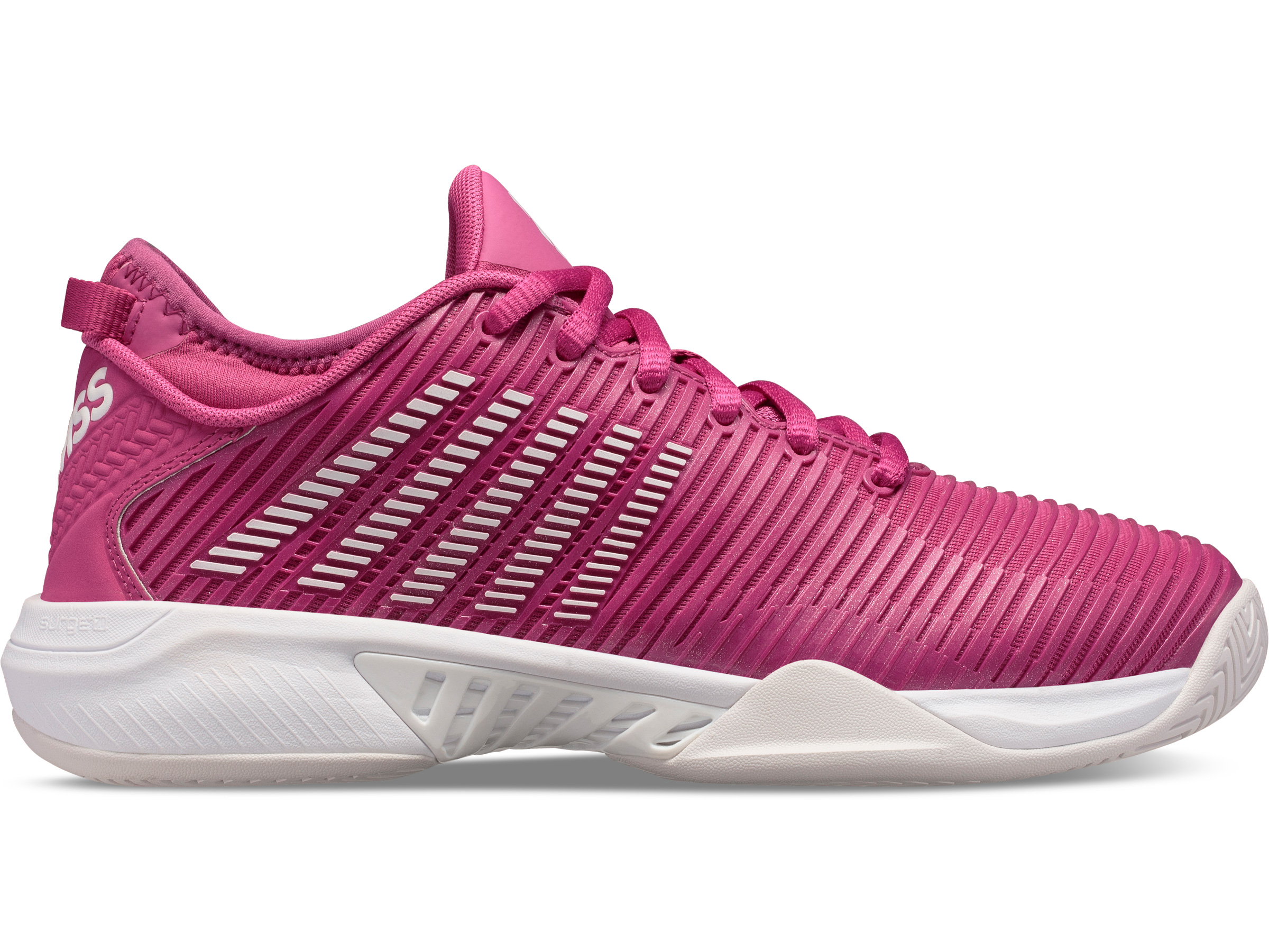 K-Swiss Women's Hypercourt Supreme Tennis Shoe, Barely Nimbus, Cloud/White/Cactus Flower