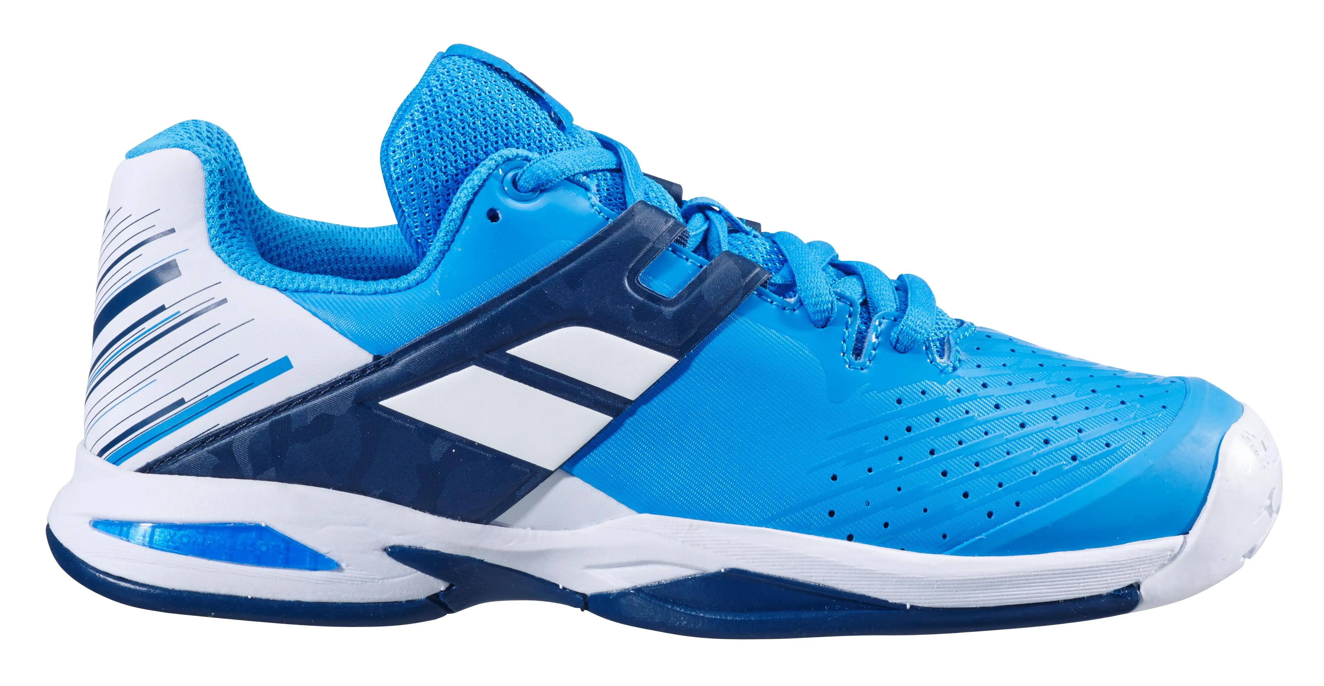 Babolat Junior Propulse All Court Tennis Shoes (White/Blue Aster)