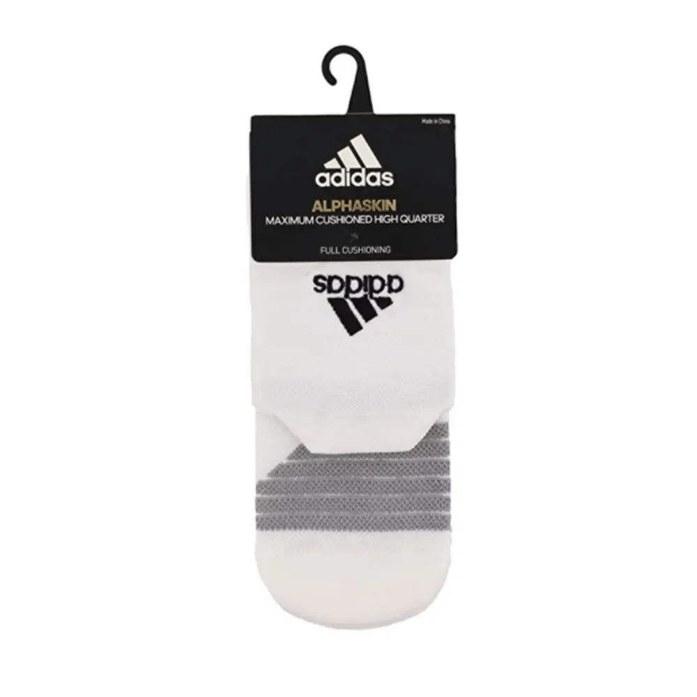 Adidas Unisex Alphaskin Maximum Cushioned High Quarter Socks (1-Pair ...