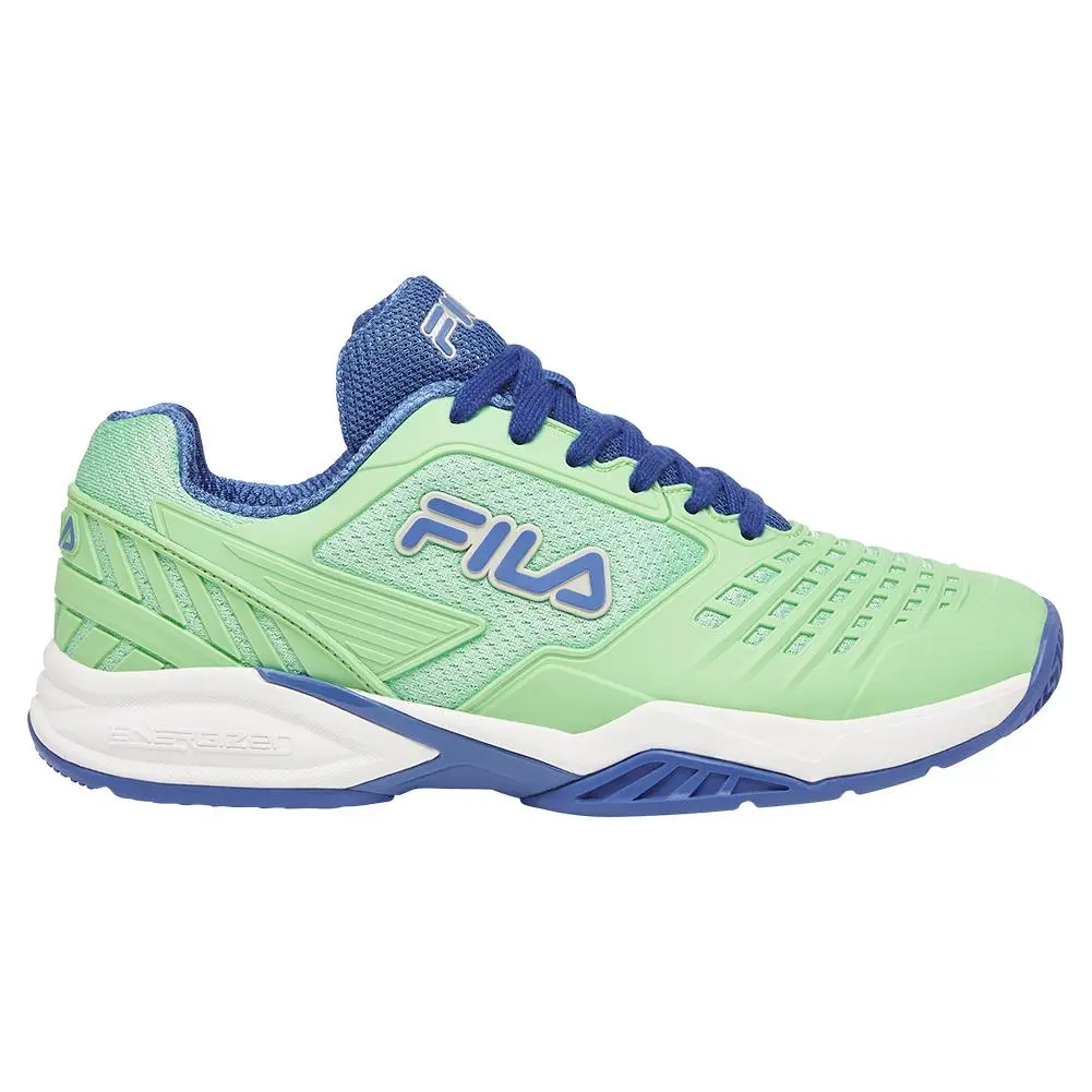 Fila Women's Axilus 2 Energized Tennis Shoes (Green Ash/Amparo Blue/White)