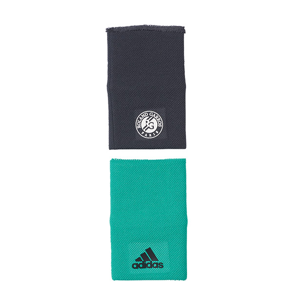 Adidas Roland Garros Large Tennis Player Wristband (Core Green/Night Grey)