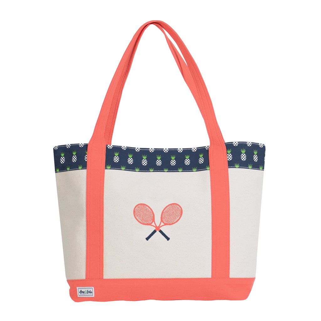 Ame & Lulu Pineapple Tennis Lovers Tote Bag