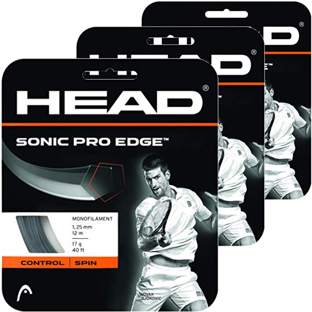 Head Sonic Pro Edge 16g Tennis String (3 Sets)