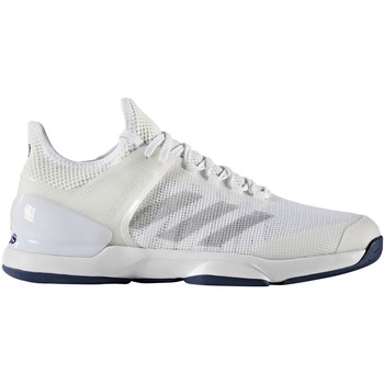 Adidas Men&amp;apos;s Adizero Ubersonic 2 Tennis Shoe (White/Silver/Mystery Blue)