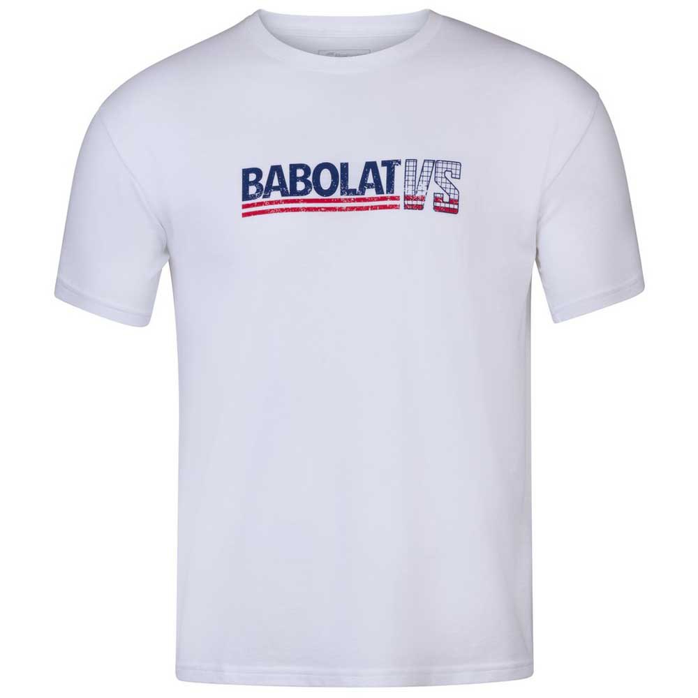 Babolat Men's Vintage Crew Neck Tennis Tee (White/White)