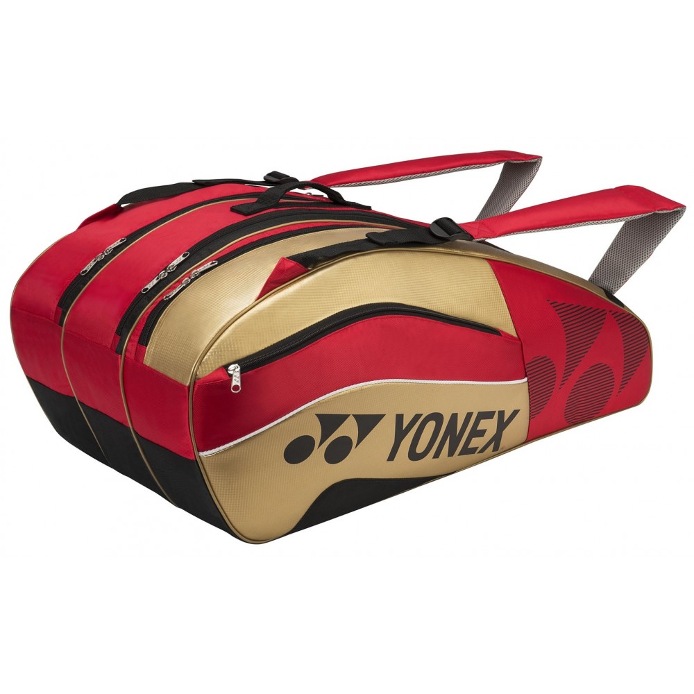 Yonex Pro Series 9-Pack Racquet Bag (Red/Black/Gold)