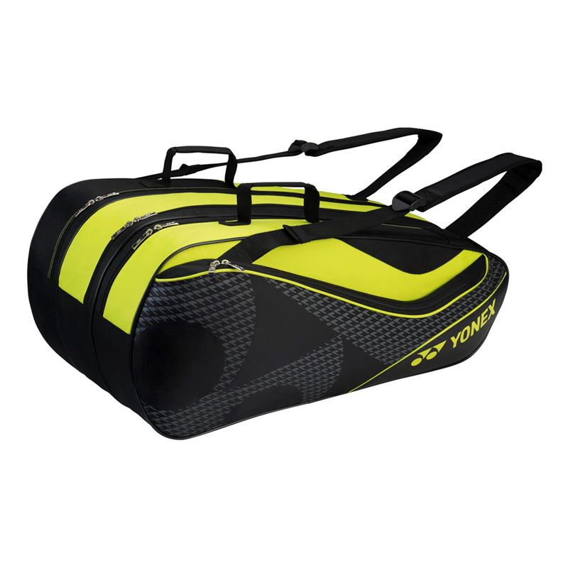 Yonex Tournament Series 9-Pack Racquet Bag (Black/Yellow)