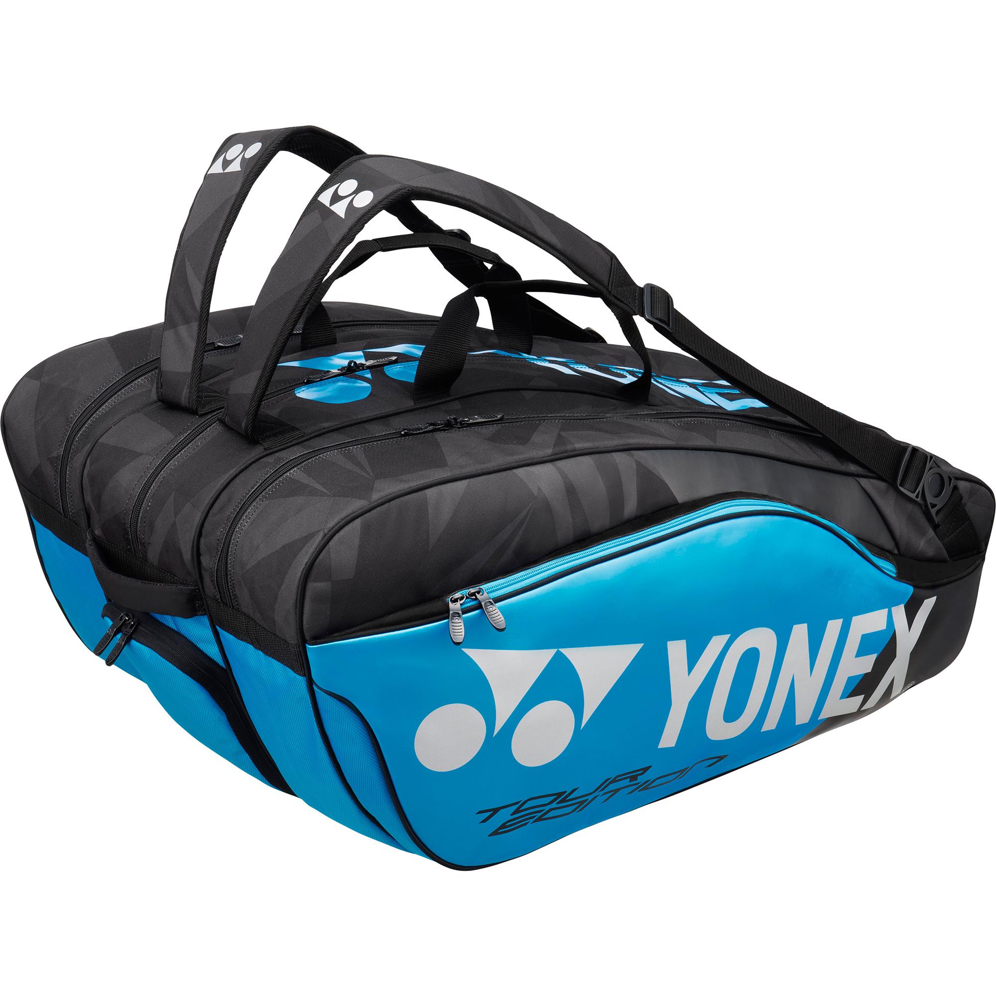 Yonex Pro Series 12-Pack Racquet Bag (Black/Infinite Blue)