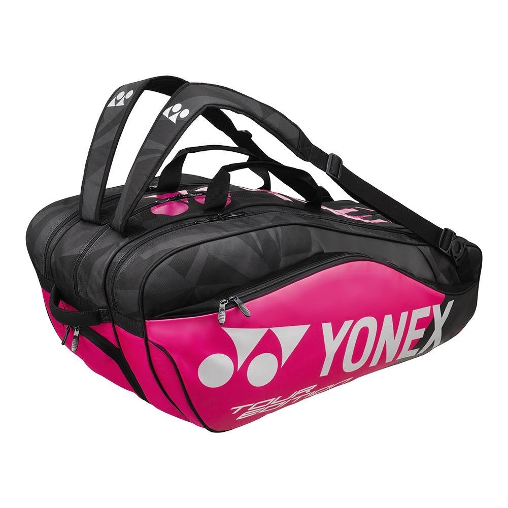 Yonex Pro Series 9-Pack Racquet Bag (Black/Pink)