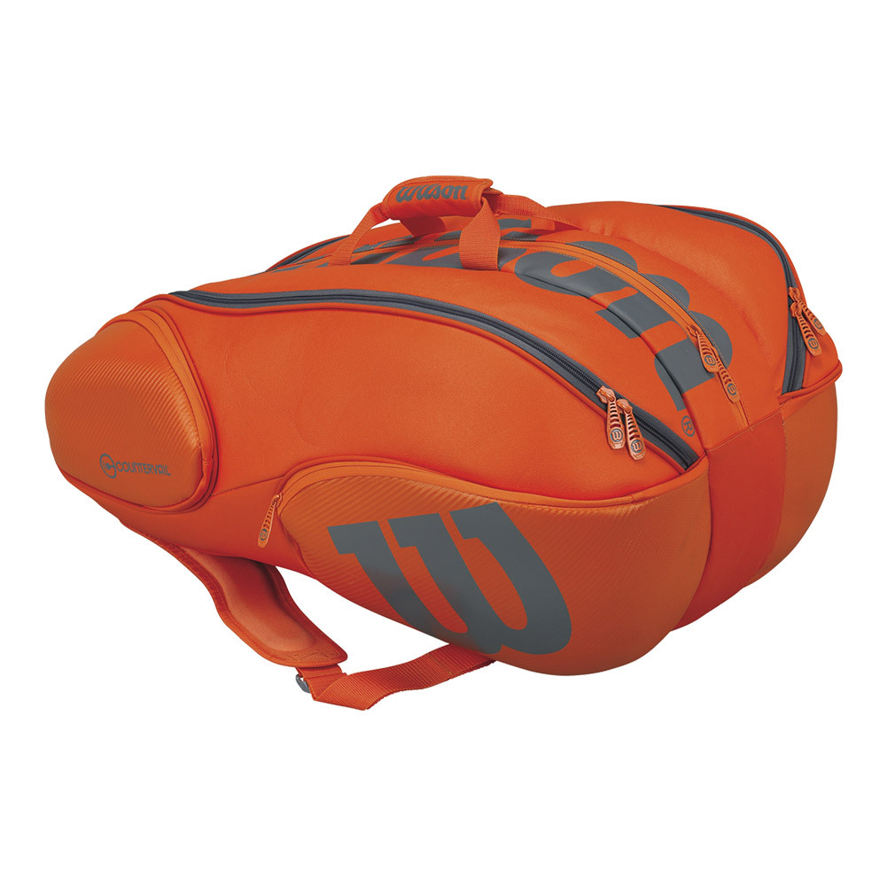 Wilson Burn 15-Pack Tennis Bag (Orange/Grey)