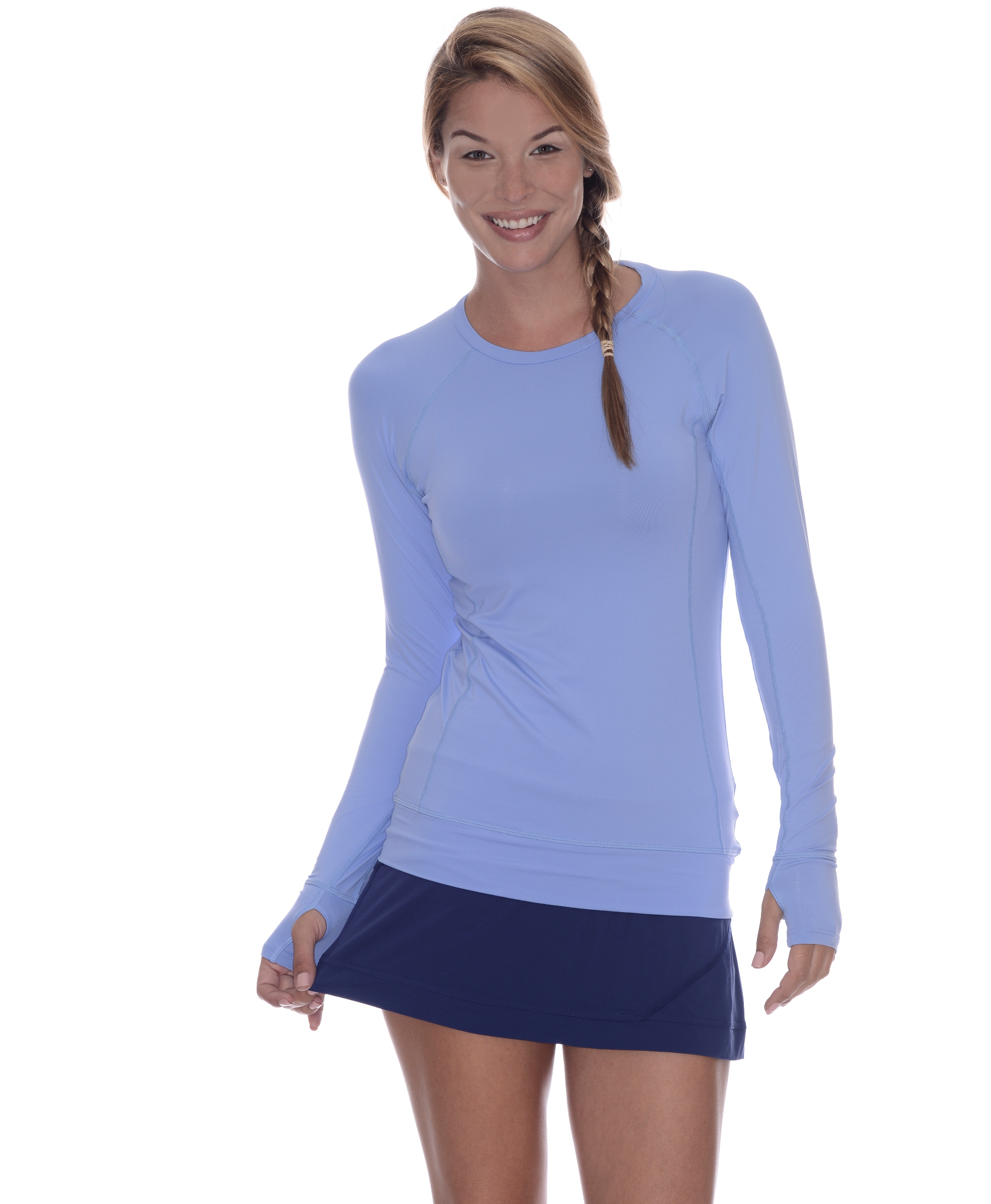 Bloq-UV Long Sleeve Tennis Pullover (Indigo)
