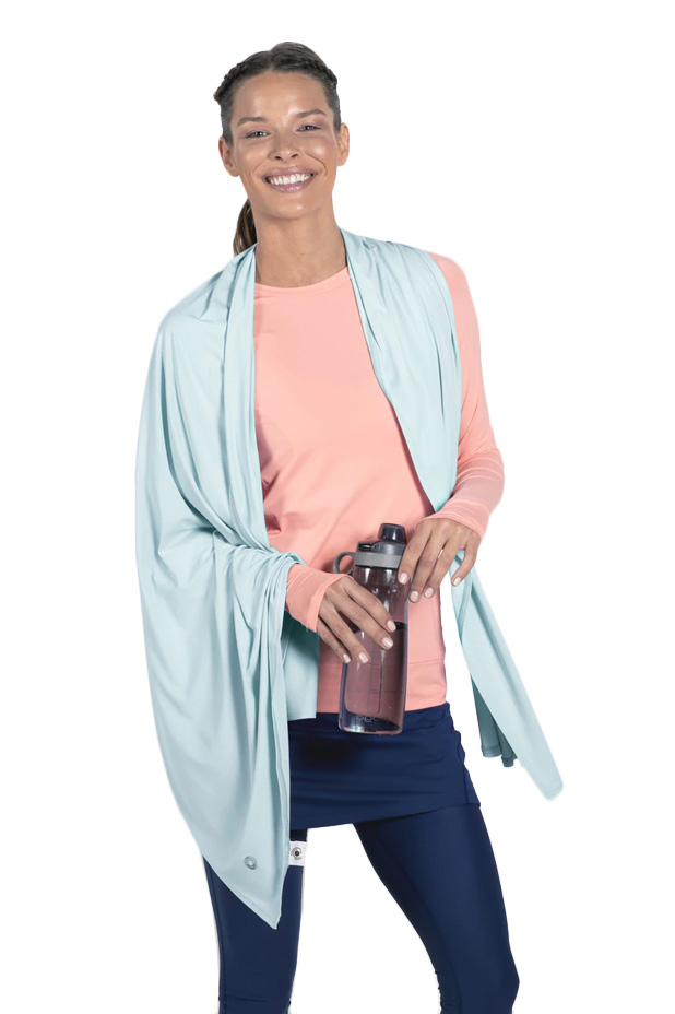 BloqUV UPF 50+ Sun Protective Blanket Wrap (Mint)