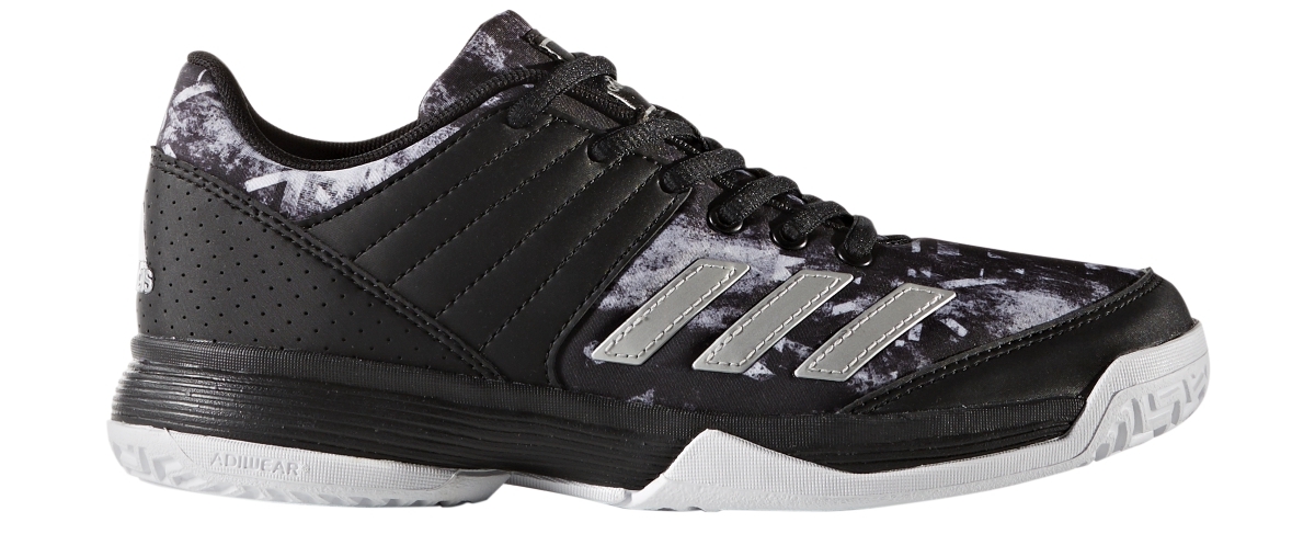 Adidas Junior Ligra 5 Tennis Shoe (Core Black/Silver/White)