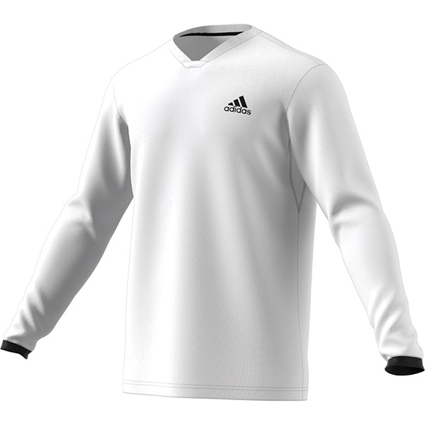 Adidas Men's UV Protect Long Sleeve Tennis Tee (White)