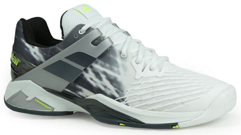 Babolat Men's Propulse Fury All Court Tennis Shoes (White/Black)
