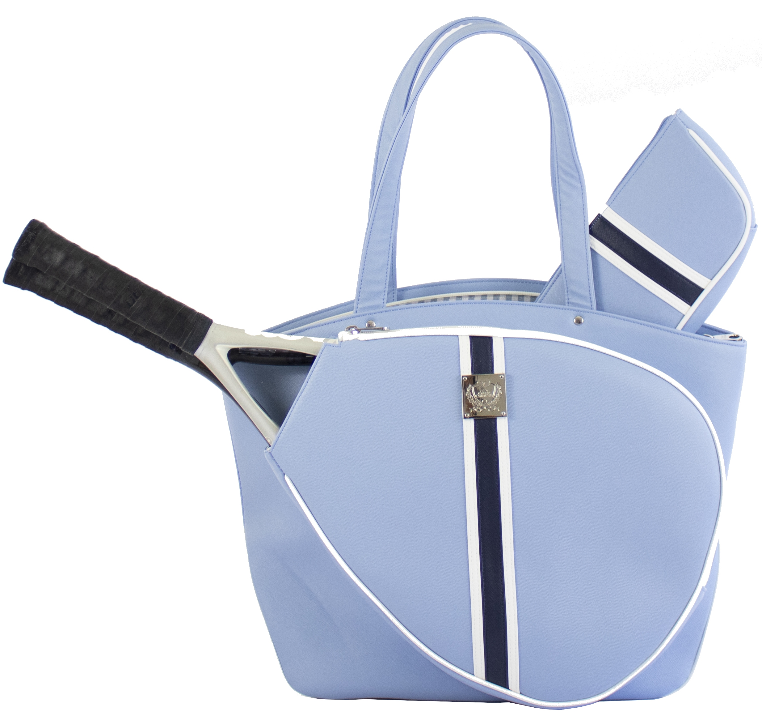 Court Couture Cassanova Tennis Bag (Striped Sky Blue)