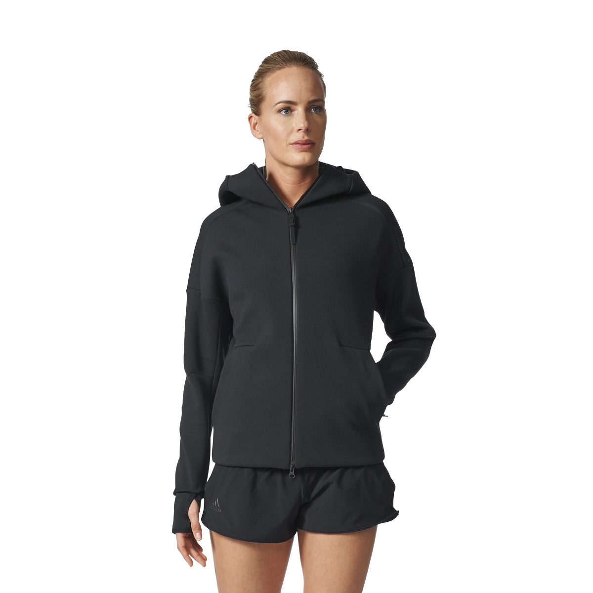 Adidas Women's Z.N.E. Tennis Warm-up Hoodie (Black)